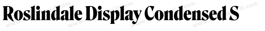 Roslindale Display Condensed Semi B字体转换
